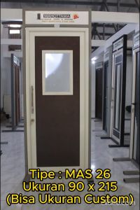 Pintu Aluminium Rumah Utama Kamar Tidur / Mandi 90 x 215 Bisa Custom Ukuran Almunium Doors MAS26 - MAHOTTAMA