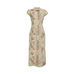 MASSCSALLY | Chinese Style Embroidered Slimming Summer New Long Dress