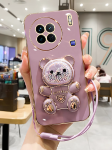 Vivox90pro+ Phone Case X90Pro 5G Silicone Cover Full Lens Protection Anti-Fall Soft Shell with Stand Female Version Step High