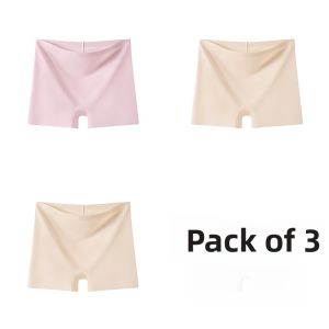 MiiOW | MiiOW Ice Silk Seamless Safety Underwear Womens Prevent Exposure Flat Butt Lifting Two-In-One Base Layer Pants Summer Thin Model