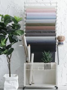 New Arrival Wrought Iron Flowers Wrapping Paper Ribbon Fabric Flower Shop Display Rack Scarf Scarf Rack Storage Rack Creative Customization