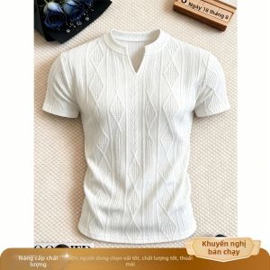 OUMULONG | Áo Polo Cổ V MESH Thủng Ngắn Tay