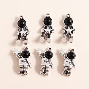 10pcs 22*10mm Antique Silver Color Alloy Astronaut Charms Pendants for Necklace Earring Keychain Diy Jewelry Making Accessories