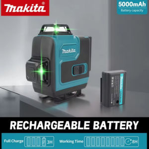 Makita | Makita High Precision Green Laser Leveler 360° Horizontal & Vertical Wall-Mounted Portable Power Tools with 16-Line 3D-4D Featur