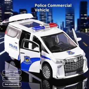 1:24 Childrens Inertia Pull-back Car Toy with Lighting Sound Simulation Commercial Car Model Boy Gift Toy Car Kids Holiday Gift