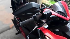 Emika Choice Motorcycle YAMAHA HONDA LC135 CURVED STEM SIDE MIRROR NON-GRADED LEN REAR VIEW MIRROR