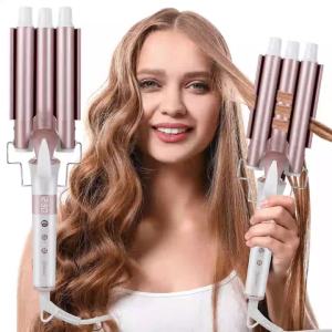 Hatteker | Hatteker Professional Hair Curling Iron Ceramic Triple Barrel Waver Electric Hair Styling Tool for Versatile Curls And Waves
