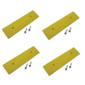 Bộ 4 Miếng Đệm Giảm Tốc Độ Chống Trượt Cho Sân Bãi Rửa Xe Biển Báo Đường Bậc Thang Nhựa