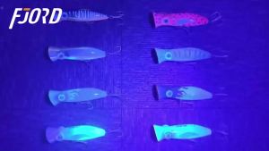 Fjord | FJORD 80mm 14g Popper Glow Fishing Lure Swimbait Floating Hard Bait for Pike Bass Sea Saltwater Surface Walker Fishing Supplies