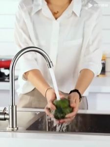 Kitchen Faucet Stainless faucets for sink kitchen stainless steel 304 Faucet Single Cold 360° Rotatable faucet Water purifier Water tap filter Kitchen Kitchen shower faucet Splash-proof faucet