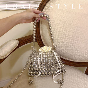 UGALS | Handmade Perforated Metal Silver Beaded Tote Bag