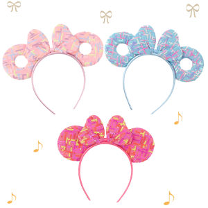 Disney | New Classical Disney Sweet Donut Mouse Ears Headwear Sequins 5"Bow Hairband Girls Featival Party Women DIY Hair Accessories