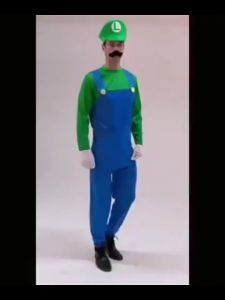 Topi + Kumis Anime Super Mario Hat Cap Luigi Bros Kostum Halloween Cosplay