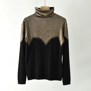 เสื้อสเวตเตอร์ถักผ้าขนสัตว์ขนแกะ คอกลม แขนยาว ทรงเข้ารูป ทรงสลับสี แฟชั่นฤดูใบไม้ร่วง/ฤดูหนาว เสื้อชั้นใน ผ้าฝ้ายเนื้อนุ่ม เสื้อชั้นใน