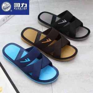 Warrior Back Force รองเท้าแตะผู้ชายสําหรับฤดูร้อนในบ้านแฟชั่นกลางแจ้งห้องน้ํา Anti-SLIP ส้นแบน Slip-On