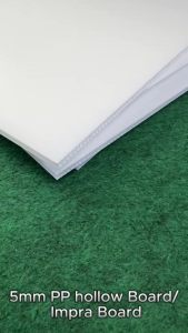 5mm thk PP Corrugated Board  PP Hollow Sheet / PP Straw / Plastic / Polyplast / Flute / Impra Board White