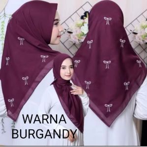JILBAB/HIJAB SEGIEMPAT PARIS BORDIR PITA VIRAL BISA COD
