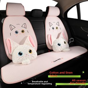 ZHUIBENSUYUAN | Seasonal Universal Breathable Cute Lady Cartoon Cat Car Seat Cover