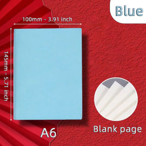 Soft Leather Notebook A6(3.94x5.71 inch) Minimalist Painting Blank Book Ultra Thick Business NotepadSmall and Fresh 720pages