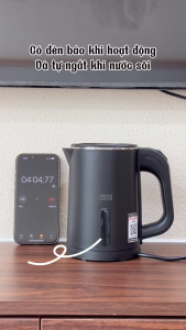 Ấm Siêu Tốc Mini Lebenlang LBL2318 Dung Tích 800ml inox an toàn Công Suất 1000W Tự Ngắt Đèn Báo Nhỏ Gọn