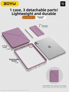 Zoyu | Detachable & Magnetic iPad Protective Case With Stand