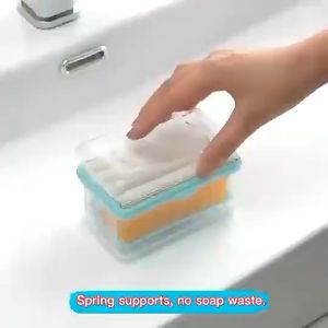 Foaming Soap Box with Soap DishSoap Box with Rollers Bubblerfor Bathroom/Camping/Gym/Business Trip  KMV Trading