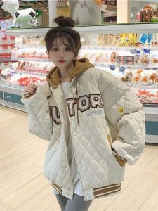 เสื้อแจ็คเก็ตกันหนาวแบบสั้นสไตล์เบสบอลแบบนุ่มสำหรับนักเรียนมัธยมต้นและมัธยมปลาย ฤดูหนาวปี 2025 เสื้อคลุมกันหนาวแบบหนาสำหรับผู้หญิงวัยรุ่น