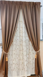 MR.CURTAIN Olga Sheer Langsir Lace Bersulam Bunga Siap Jahit Cangkuk & Ring / Ready Made Day Curtain Hook Ring