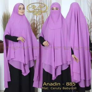 BISA COD! Hijab Bergo Instan Jumbo Pet Antem Kode ANADIN Bahan Ceruty Babydoll By Ory AjeZas Colect
