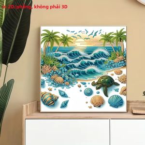 1 Bức Tranh Kim Cương 2D Phẳng Họa Tiết Động Vật Biển Không Khung Tranh Vẽ Trên Vải Bố Dành Cho Người Mới Bắt Đầu Ý Tưởng Quà Tặng Lễ Tạ Ơn