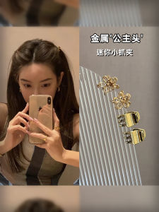 Mini Metal Prince Hair Clip High-End Side Bun Flower Hairpin New Style Alloy Silver Gold Plated Hair Accessories for Women