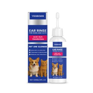 Yegbong Ear Drops For Cats Cat And Dog Ear Cleaner Ear Rinse Pet Ear Cleaner Gentle Ear Cleanser For Puppy Kitten Dog Cat Pet Ear Rinse Ear Drops for Cats and Dogs to Remove Ear Mites