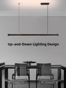 Eye-Protecting Bi-Directional Lighting Linear Pendant Light