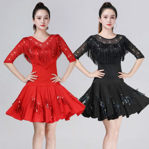 Latin Dance Costume Three Step Square Dance Performance Costume Dance Costume Set Modern Dance National Standard Dance Costume