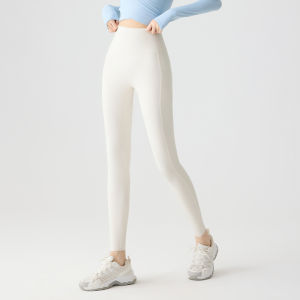 miiow | White Yoga Pants Womens Summer Thin Sharkskin High Waist Abdomen Slimming Fitness Cycling Shorts High Waist Nylon Spandex