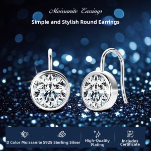 CZ Moissanite Brilliant Flash Starry Night Earrings Silver