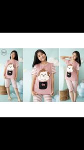 Baju Anak Perempuan Model Setelan Pendek Usia 3-12 Tahun Viral