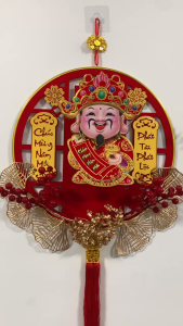 Thần tài gật đầu thần tài lắc đầu treo cửa trang trí tết thần tài cưỡi cá [HOẢ TỐC HCM]