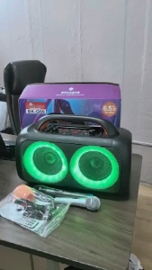 Audiobop Portable 6.5X2 inches Karaoke Bluetooth Speaker with wireless mic and wire mic