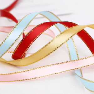 Ruy Băng Satin Ruy Băng Bao Bì Bao Bì Hộp Quà Tặng Ruy Băng Trang Trí Bó Hoa DIY Vật Liệu Mật Khẩu Hóa 1cm