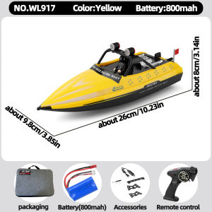 WLtoys WL917 Mini RC Jet Boat 2.4G Electric High Speed Racing Boat with Water Jet Thruster Remote Control Water Toy for Boys