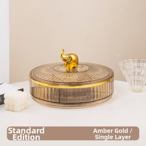 Rotatable Multilayer Snack Nut Candy Sectioned Storage Plate