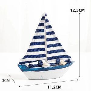 Mô Hình Tàu Gỗ Phong Cách Địa Trung Hải Thuyền Buồm Nhỏ Đồ Trang Trí Nhà Cửa Đồ Thủ Công Quà Tặng Sáng Tạo Cho Mọi Dịp