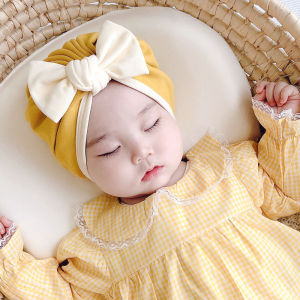 Baby Hat Spring and Autumn Baby Cute Knot Korean Princess Male and Female Baby Care Door Cotton Beanie