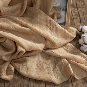 Vải Lanh Cotton Tái Chế Có Gấp Vải Quần Áo Thiết Kế Theo Phong Cách Cổ Điển Vải Vải Cotton Lanh Tái Chế Có Gấp