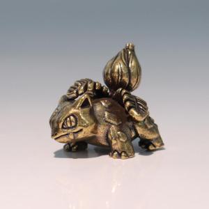 Takara Tomy | 3cm Solid Brass Pokémon Crafts Anime Mini Figurines Charizard Blastoise Dragonite Bulbasaur Cubone Metal Statue Desktop Decor
