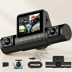 1080P Full HD 4 Lens Wide Angle Car Dash Cam Front Rear Camera Loop Recording IPS Screen Night Vision G Sensor