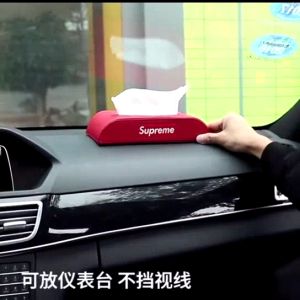 Leather Car Tissue Box Holder Proton Perodua Honda Toyota iriz axia alza myvi ativa vios saga vvt blm sun visor card holder universal car hook