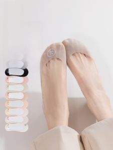 MiiOW | Tất thuyền lụa băng mỏng mùa hè chống trượt cho nữ Tất cao gót vô hình bằng cotton Tất thuyền mỏng màu trơn