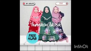 Big Promo 3 Pcs 90 Ribu Gamis Anak Motif Bunga Sakura Gratis Hijab Terbaru